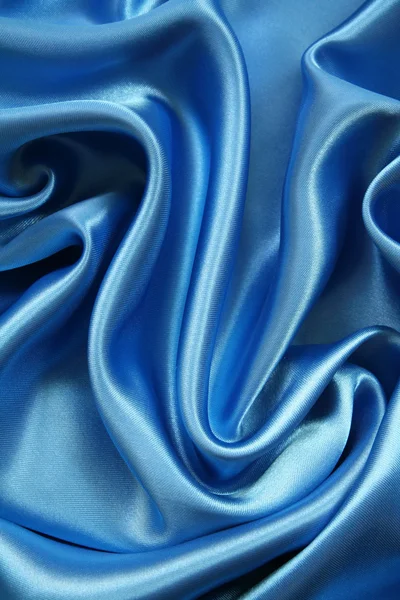 Glat elegant mørkeblå silke - Stock-foto