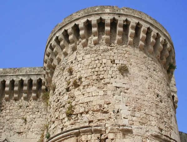 Greece. Rhodes island. Tower in st John knights castle — Stock Photo, Image