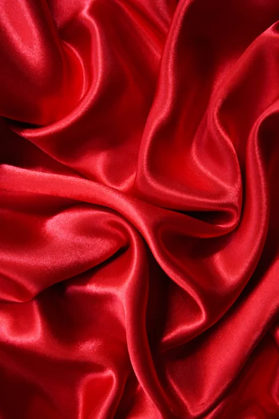 Smooth elegant red silk can — Stock Photo, Image