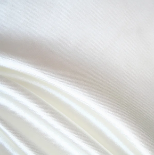 stock image Smooth elegant white silk as background