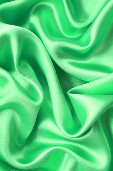 Гладкий елегантний зелений шовк як фон — стокове фото