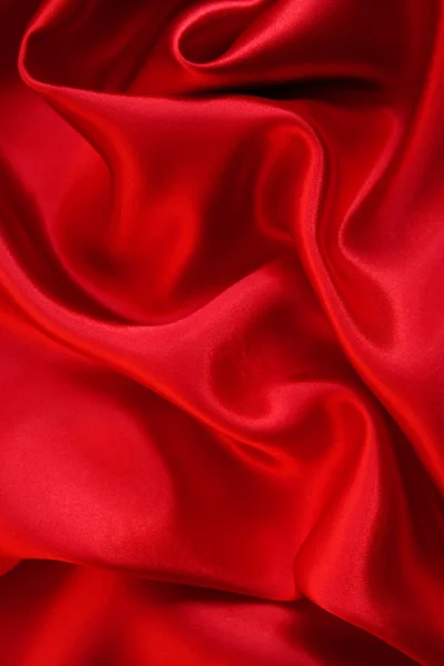 Gładki jedwab czerwony jako tło — Zdjęcie stockowe