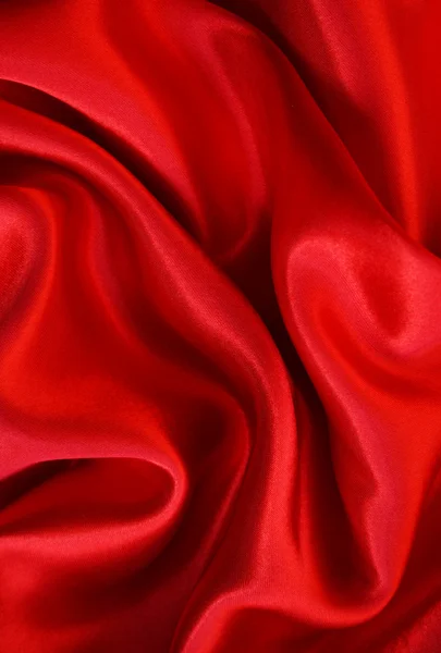 Smooth Red Silk as background Stock Image
