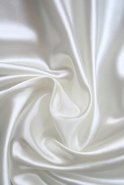 Gladde elegante witte zijde — Stockfoto