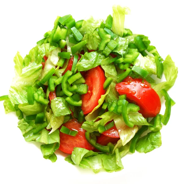 Gesunder vegetarischer Salat auf dem weißen Teller — Stockfoto