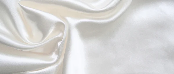 Smooth elegant white silk — Stock Photo, Image