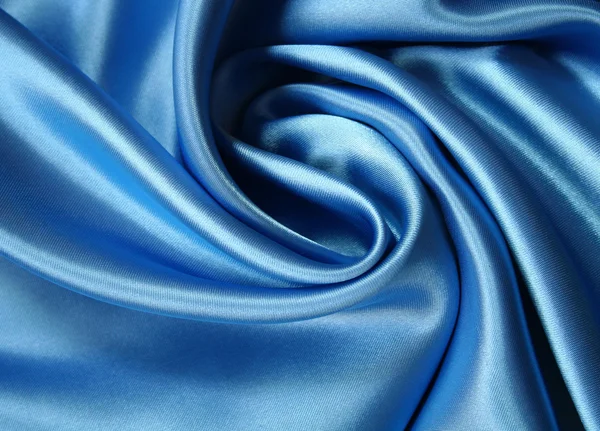 Smooth elegant dark blue silk — Stockfoto