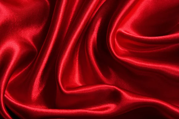 光滑优雅红色丝绸作为背景 — 图库照片