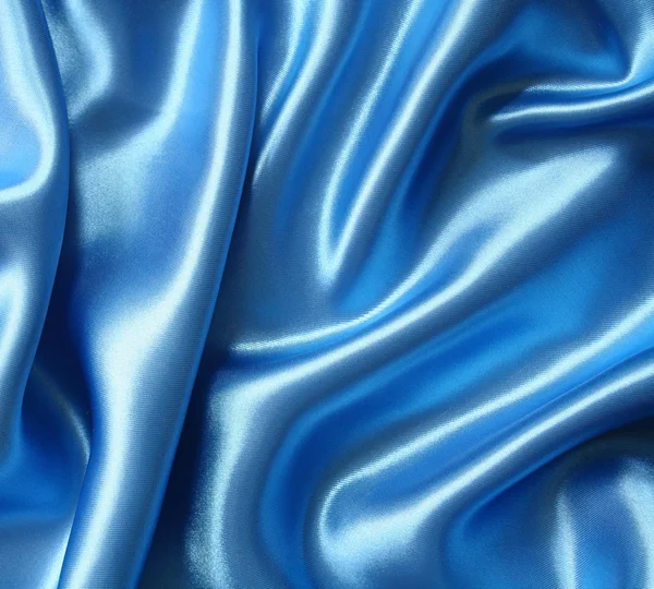 Soie bleue élégante et lisse — Photo