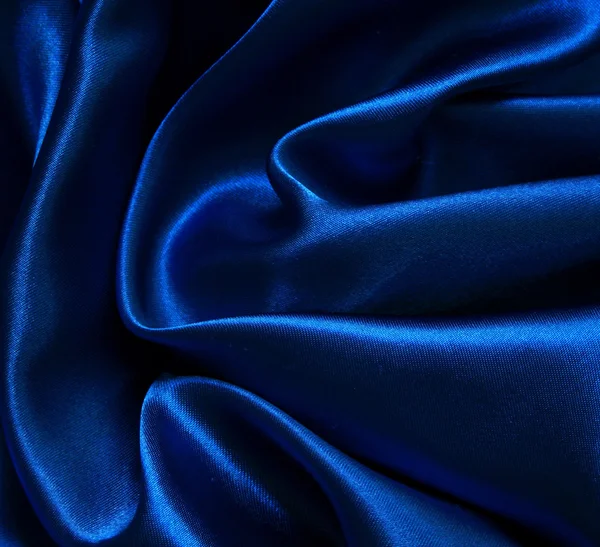 Sima, elegáns kék selyem — Stock Fotó