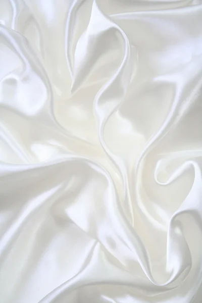 Hladké elegantní bílé hedvábí — Stock fotografie