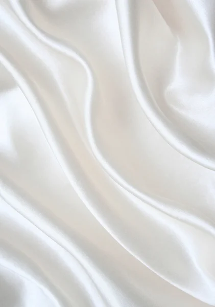 Glatte elegante weiße Seide — Stockfoto