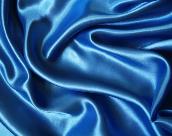 Soie bleue élégante et lisse — Photo