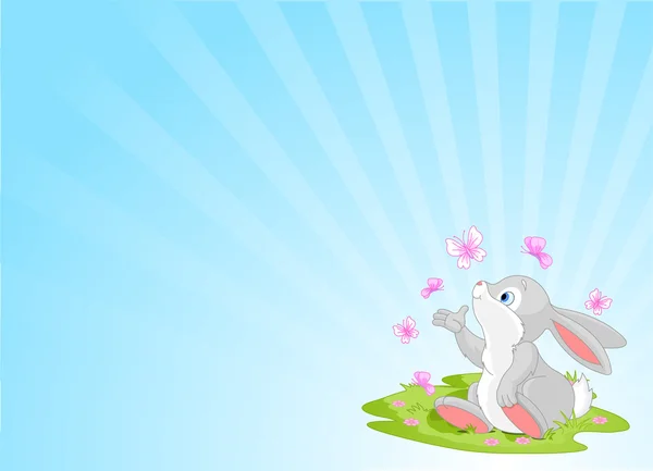 复活节兔子背景 — 图库矢量图片