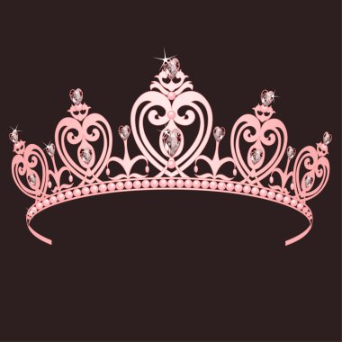 Beautiful shining true princess crown clipart