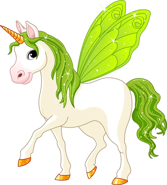 Fata coda verde cavallo — Vettoriale Stock