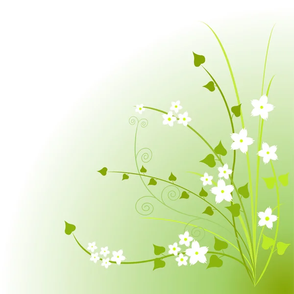 绿色的花朵 — 图库矢量图片