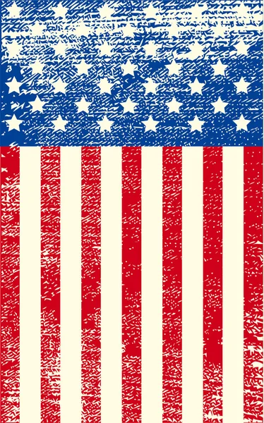 Bandera grunge americana — Vector de stock