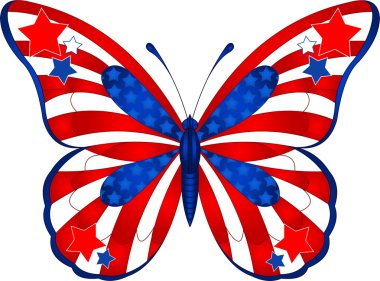 USA butterfly clipart