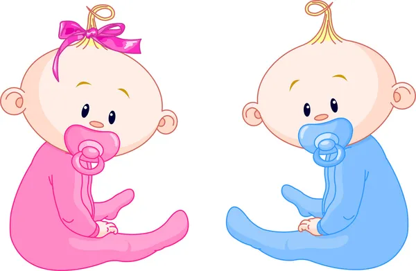 Two Babies — Stock Vector © Dazdraperma #3103539