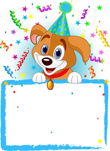 Baby Dog Birthday — Stock Photo, Image