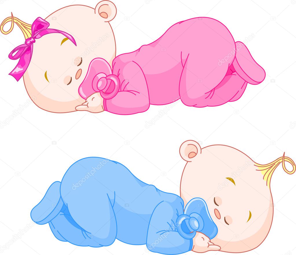 Bebes Endormis Image Vectorielle Par Dazdraperma C Illustration