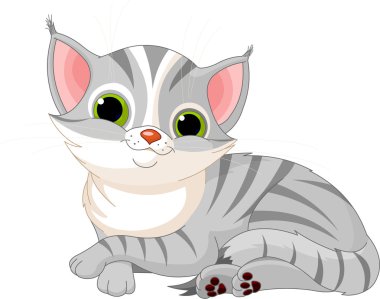 Very cute cat clipart