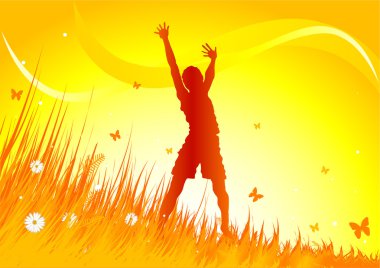 Meadow praise background clipart