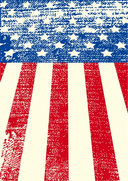 Bandiera grunge americana — Vettoriale Stock