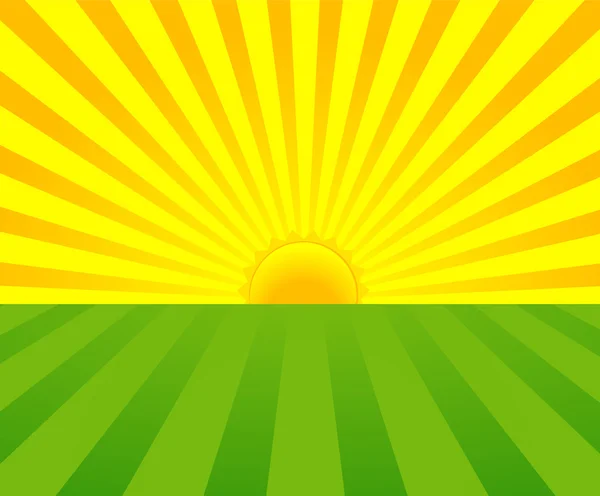 Lever de soleil d'été — Image vectorielle