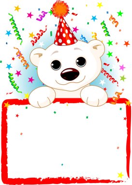 Polar Bear Cab Birthday clipart