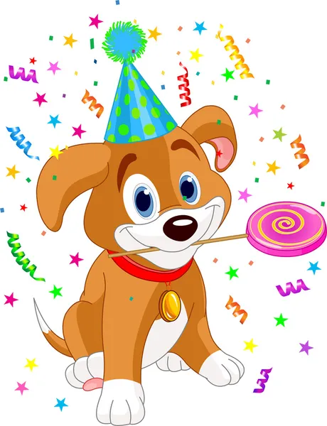 День рождения щенка — стоковый вектор