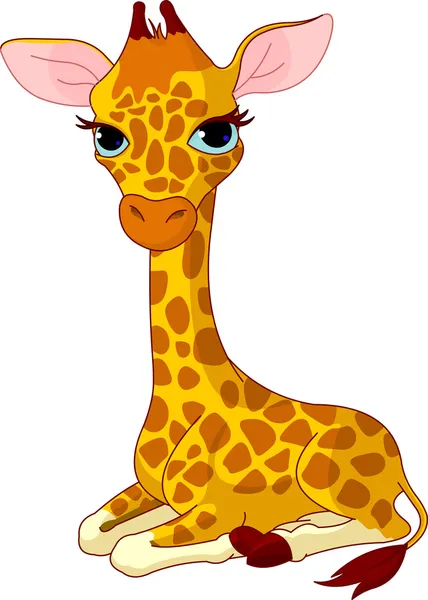 Veau de girafe — Image vectorielle