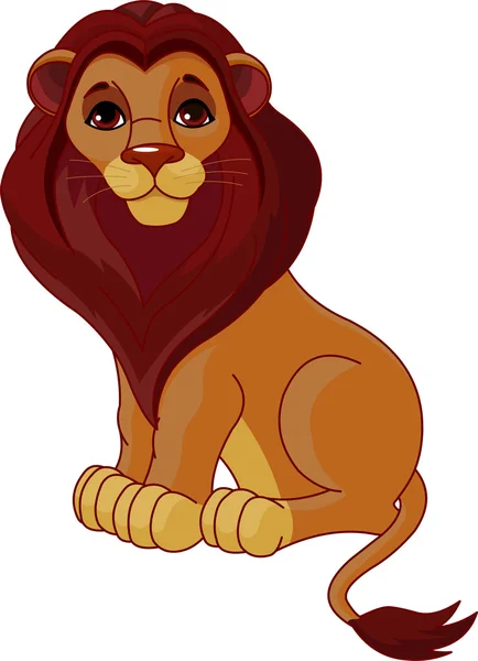 Lion assis — Image vectorielle
