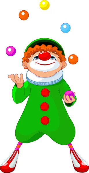 Жонглирование клоуном — стоковый вектор