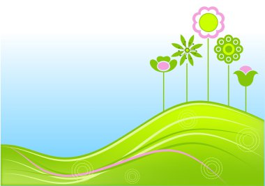 Floral summer background