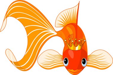 Cartoon Goldfish queen clipart