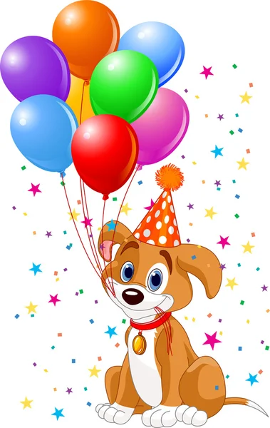 Cachorro de cumpleaños — Archivo Imágenes Vectoriales