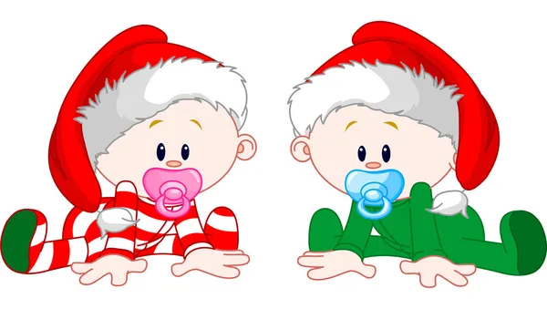 Noel bebekler — Stok Vektör