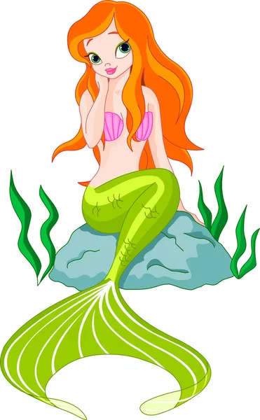 Beautiful Mermaid — Stock Vector