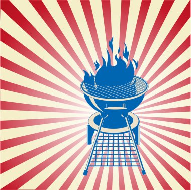 Red, White and BBQ clipart