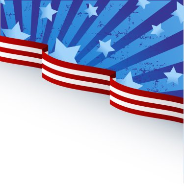 USA flag theme clipart