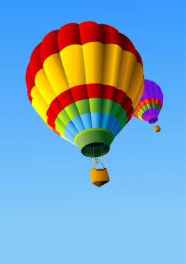 Hot Air Balloons Background clipart