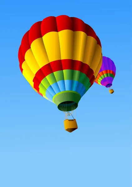 Hete lucht ballonnen achtergrond — Stockvector