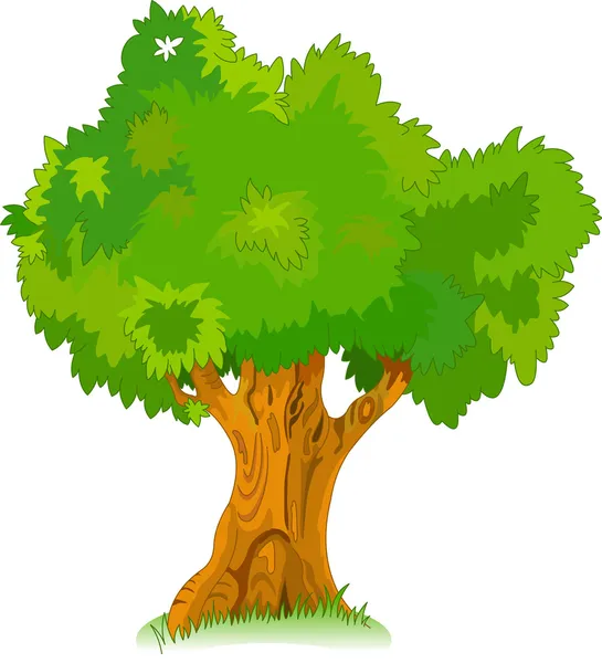 Μεγάλο παλιό δέντρο για το σχέδιό σας — Διανυσματικό Αρχείο