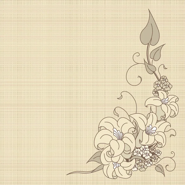 Квіти на полотні — стоковий вектор