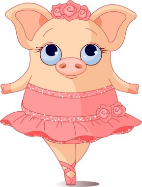 Pig Ballerina clipart