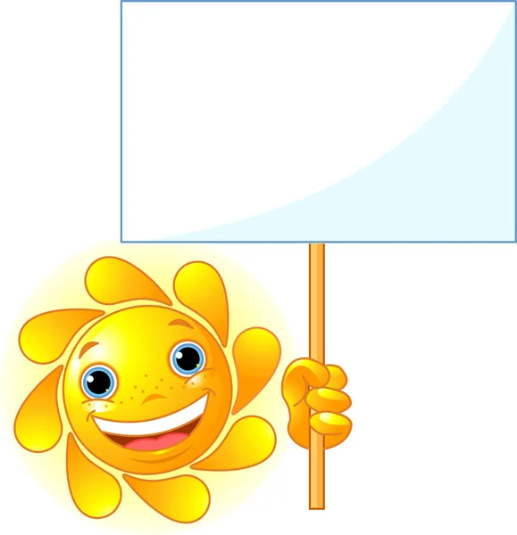 太阳显示一个标志 — 图库矢量图片