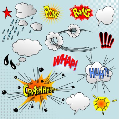 Comic elements clipart