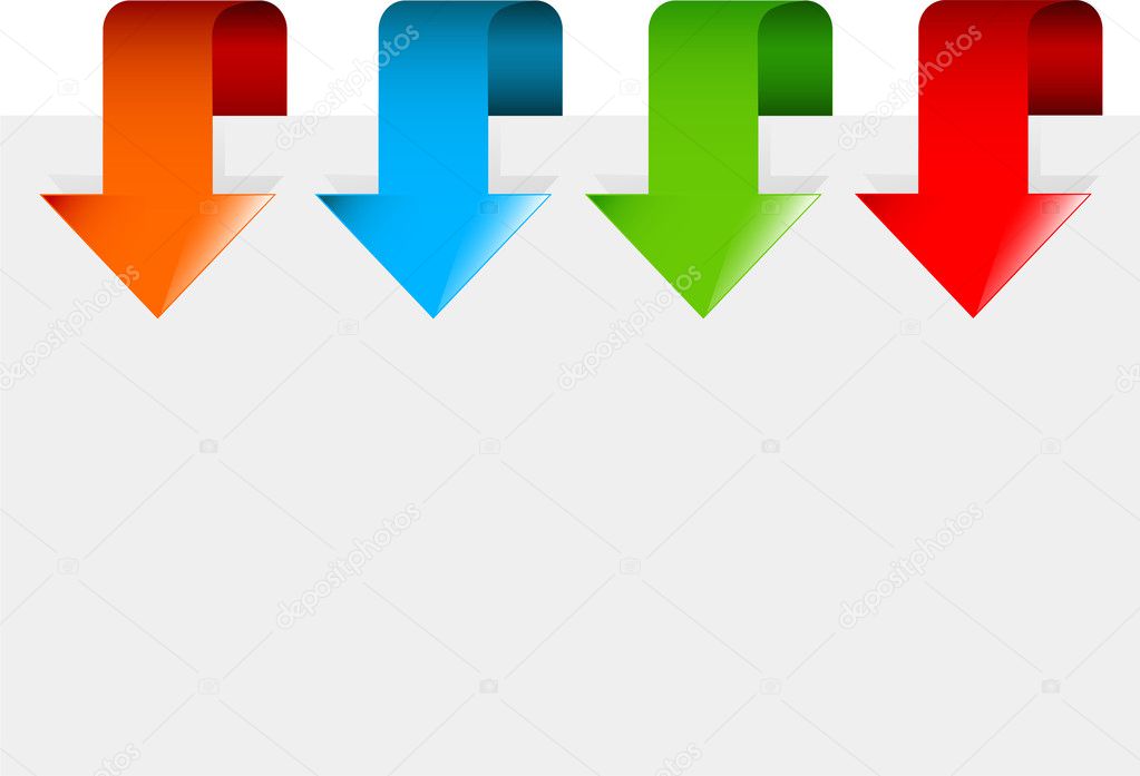 Set of colorful arrows